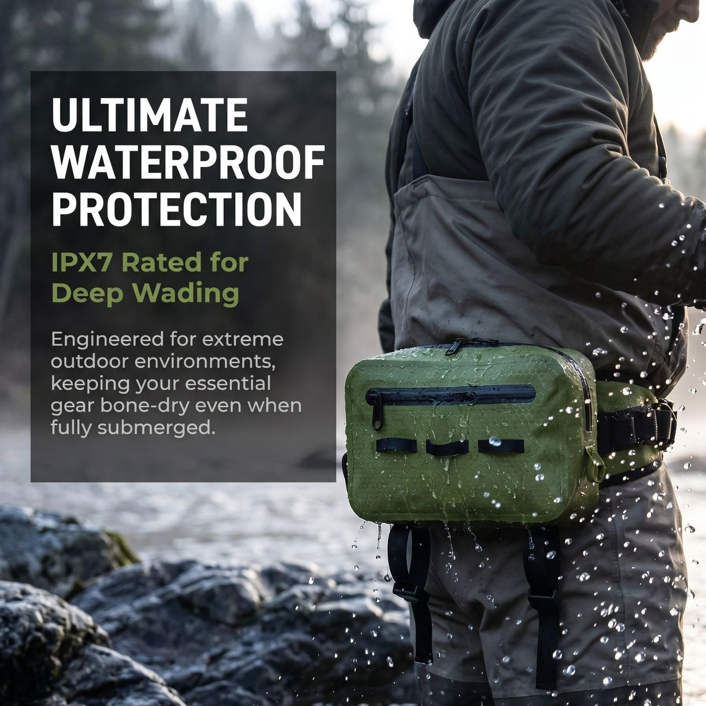Fishing Bag Waterproof - Waist Bag Lure Bag Multifunctional Pouch