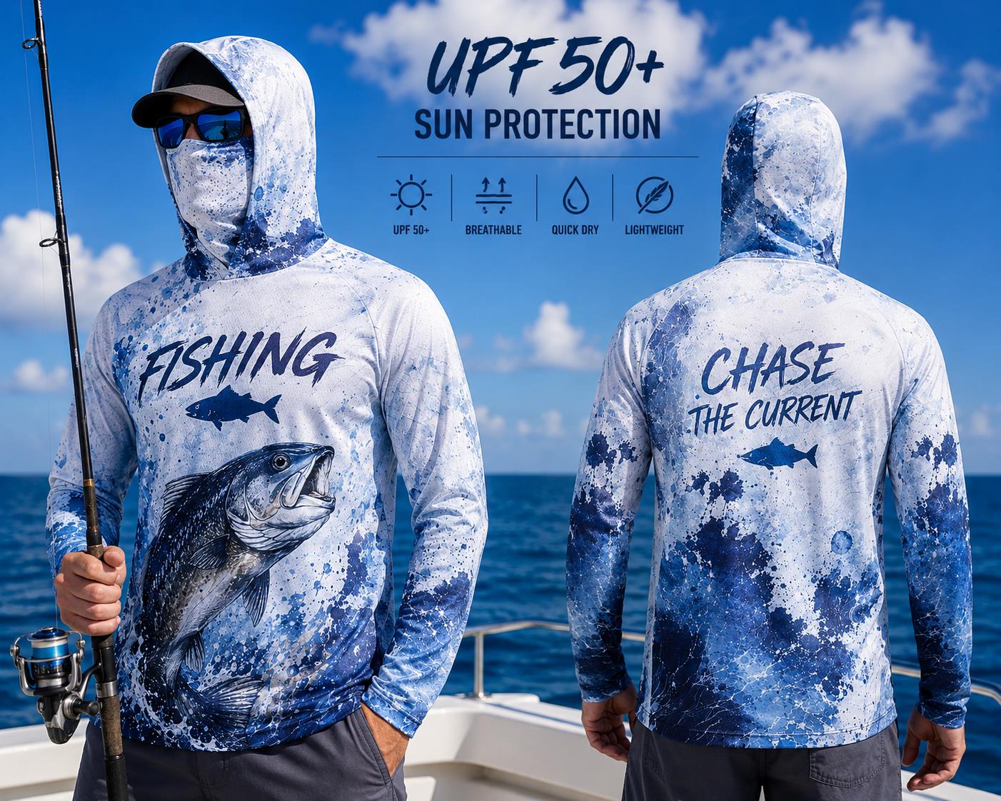 Fishing Hoodie Shirt Men Long  – обзор и цена Fishing Hoodie