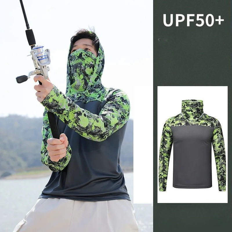 Fishing Shirt Hooded Men Sunsc – обзор и цена Fishing Shirt Uv Protection