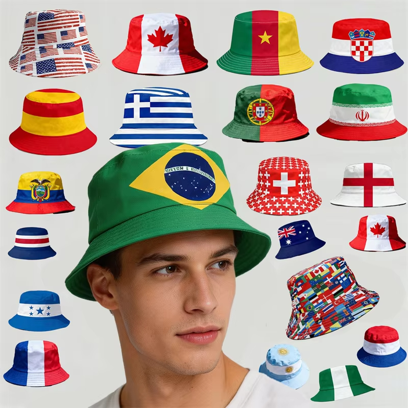 Printed National Flag Bucket H – обзор и цена Fishing Hat